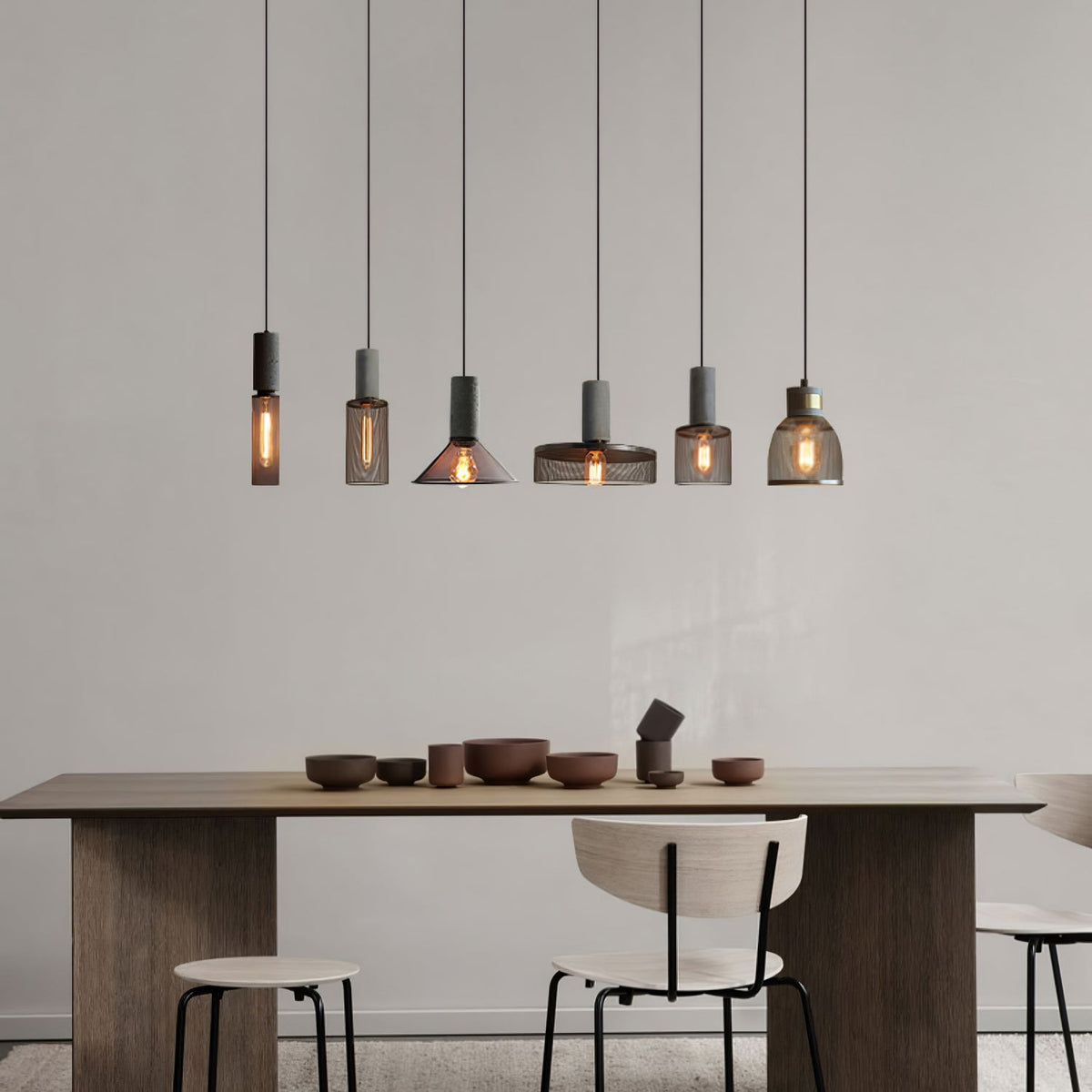 Xiyel Cement Mesh Pendant Light