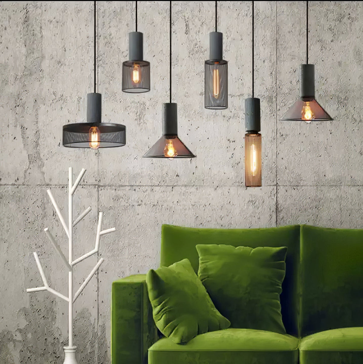 Xiyel Cement Mesh Pendant Light