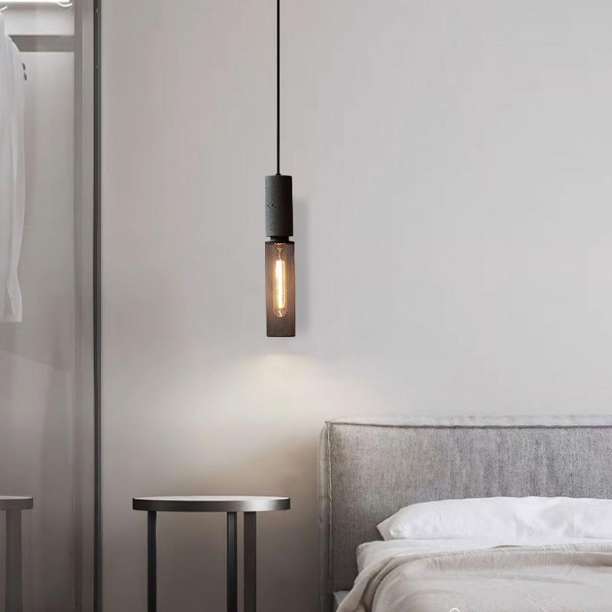 Hexa Cement Mesh Pendant Light