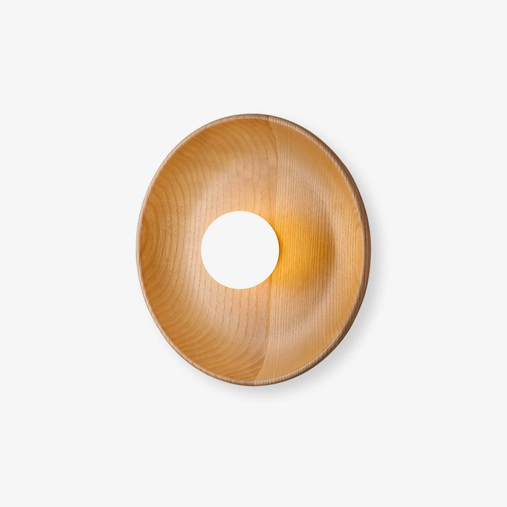 Sirixa Modern Minimalist Glass Wood Wall Lamp