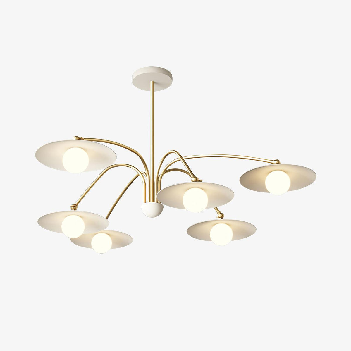 Lark Chandelier with Art Deco-Inspired Mushroom