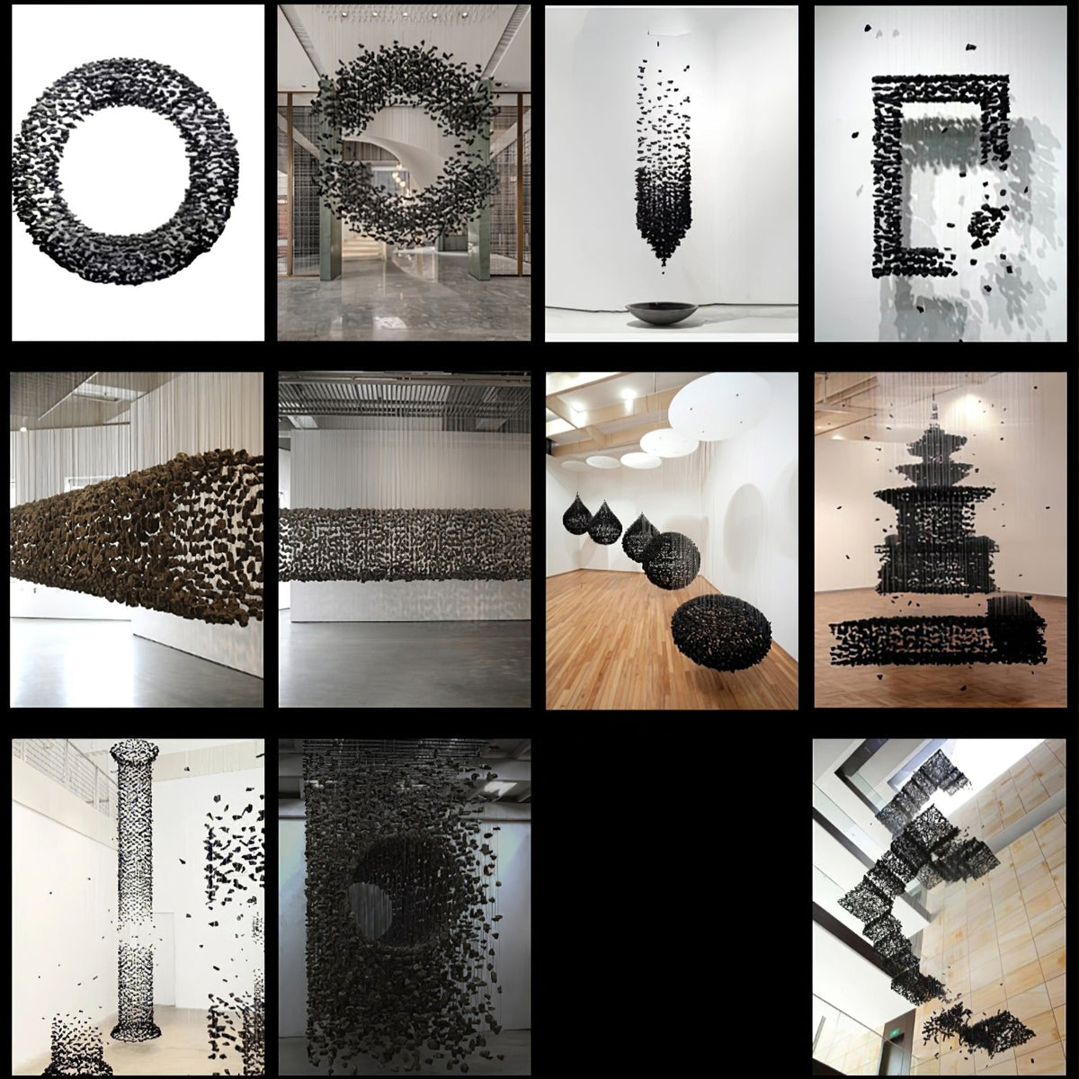 Jemei Black Stones Chandelier