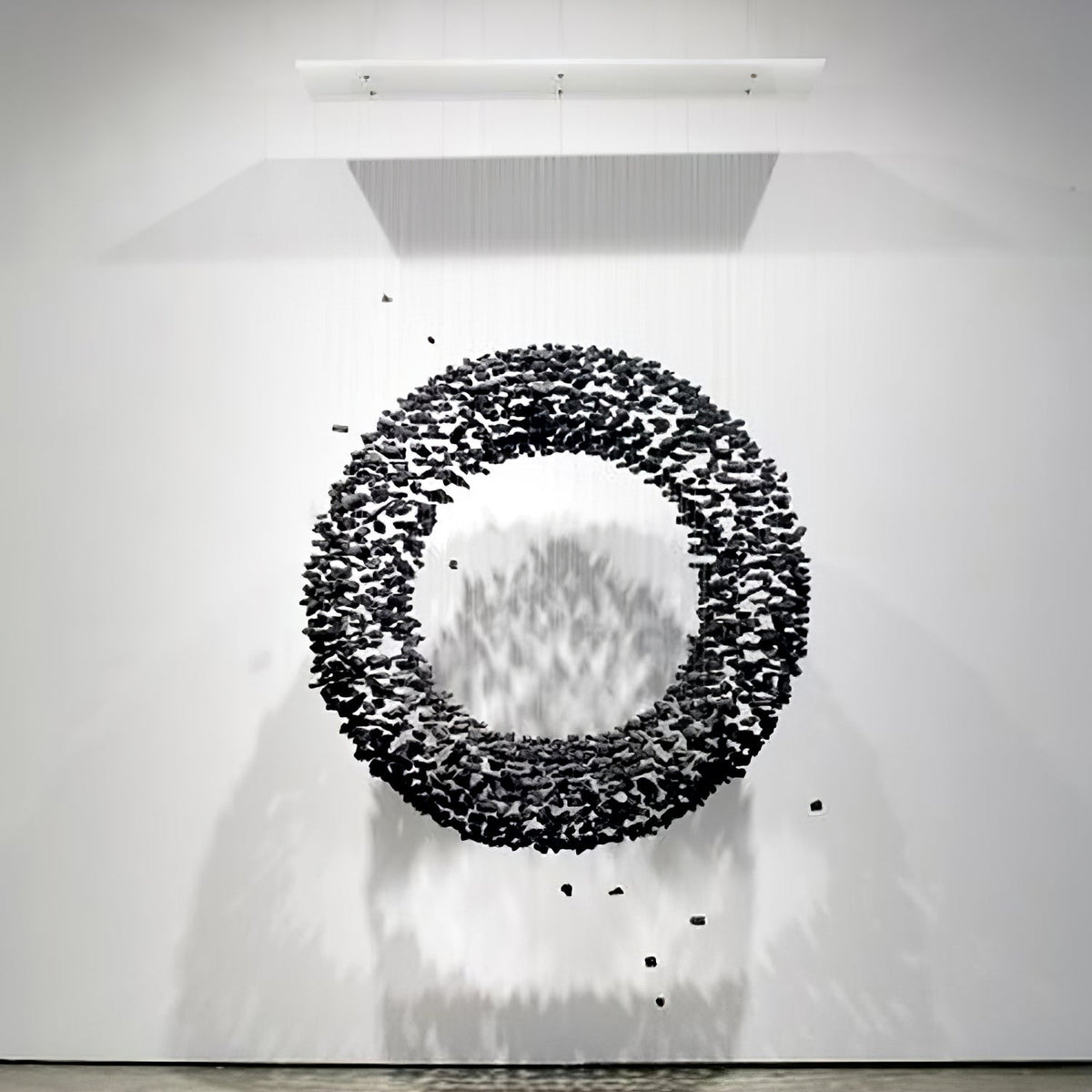 Arsilus Charcoal Stone Sculptural Chandelier Orbicular
