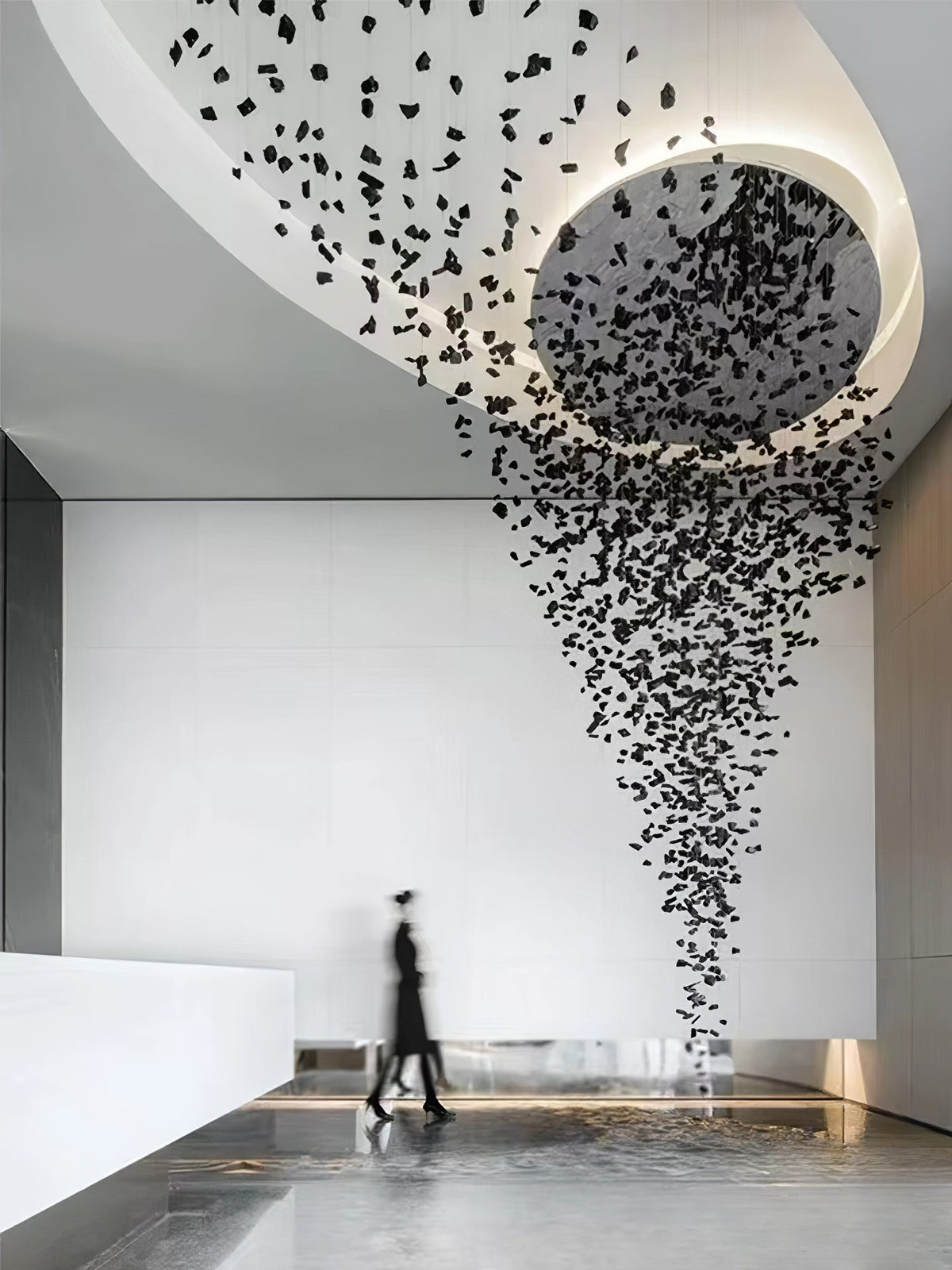 Mareelle Charcoal Stone Sculptural Chandelier