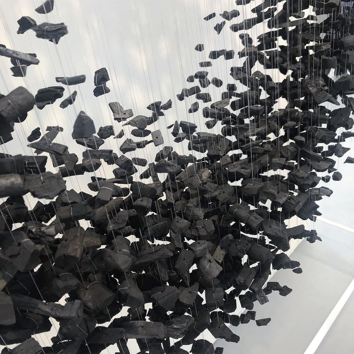 Seliian Charcoal Stone Sculptural Chandelier Letter G to L