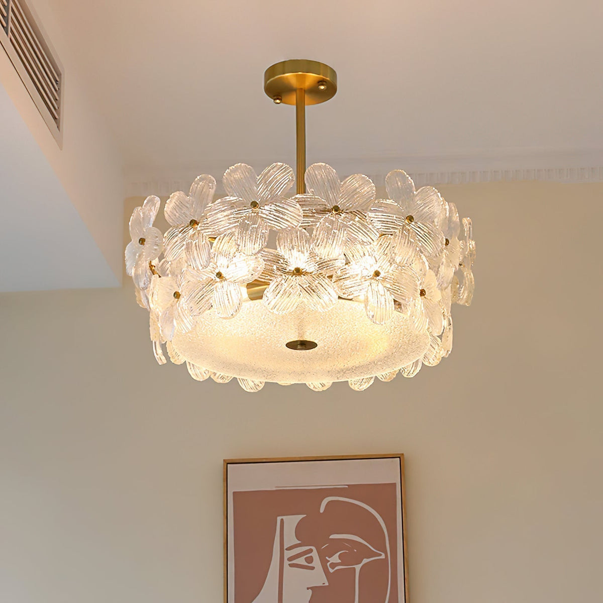 Hydrangea Glass Chandelier