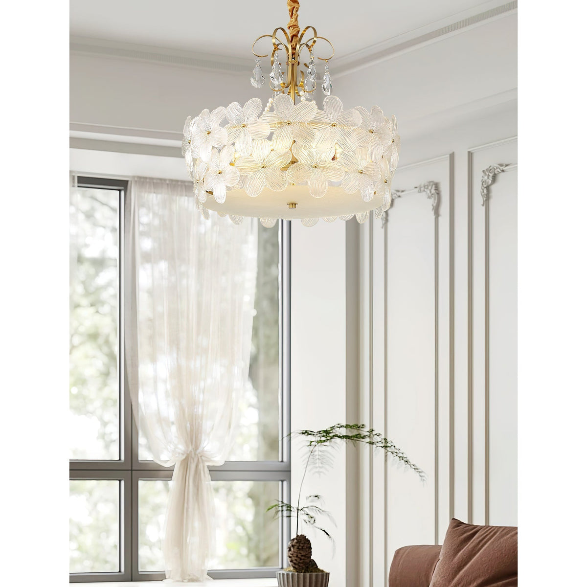 Hydrangea Glass Chandelier