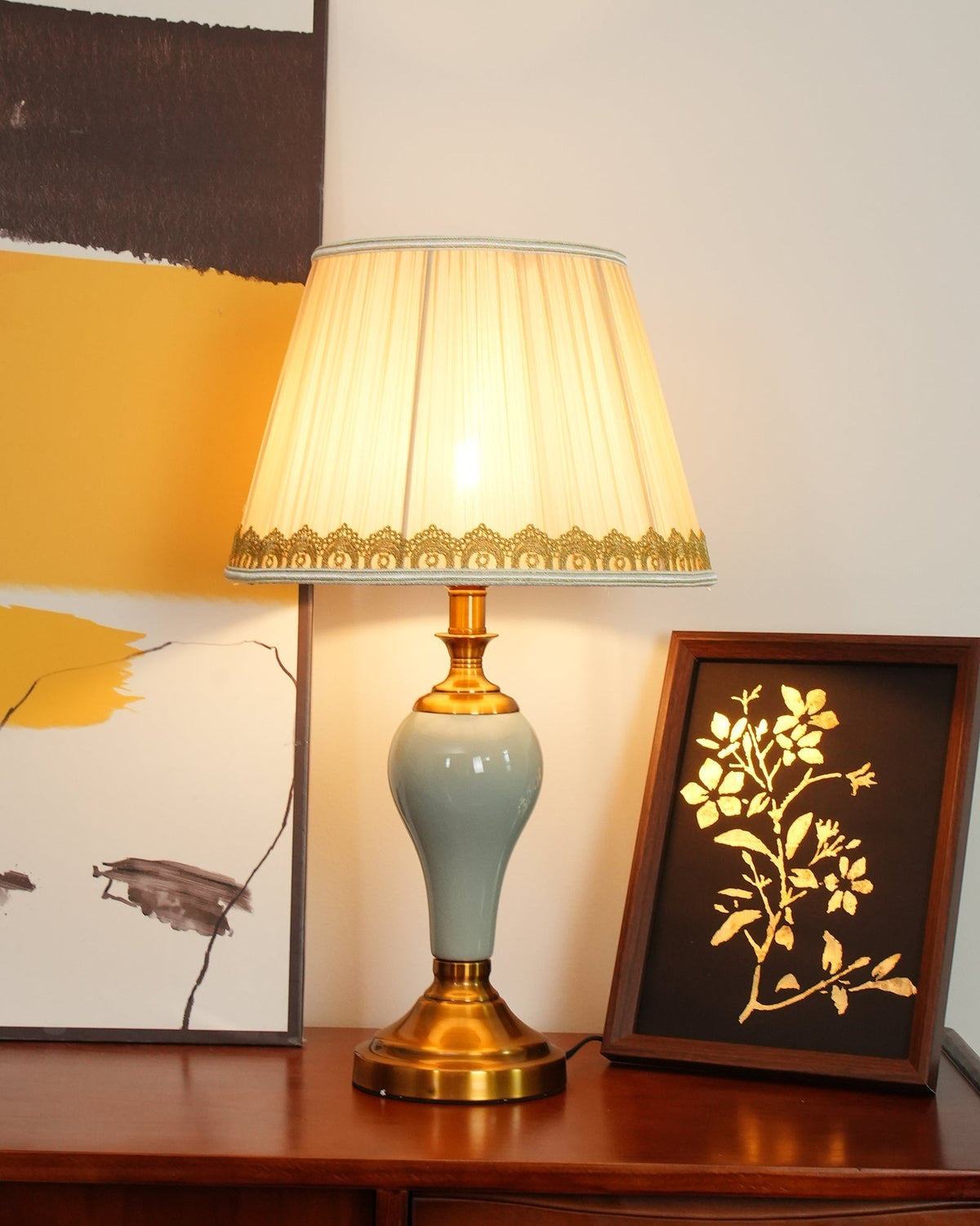 Mirova Ceramic Fabric Table Lamp