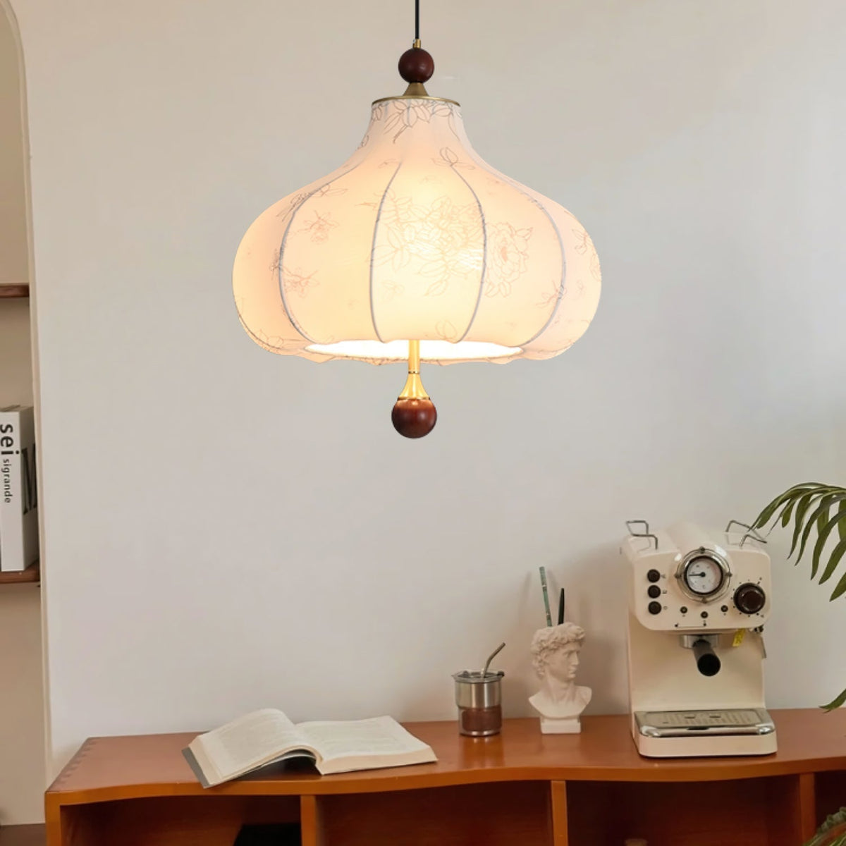 Favian Vintage Wood Pendant Lamp