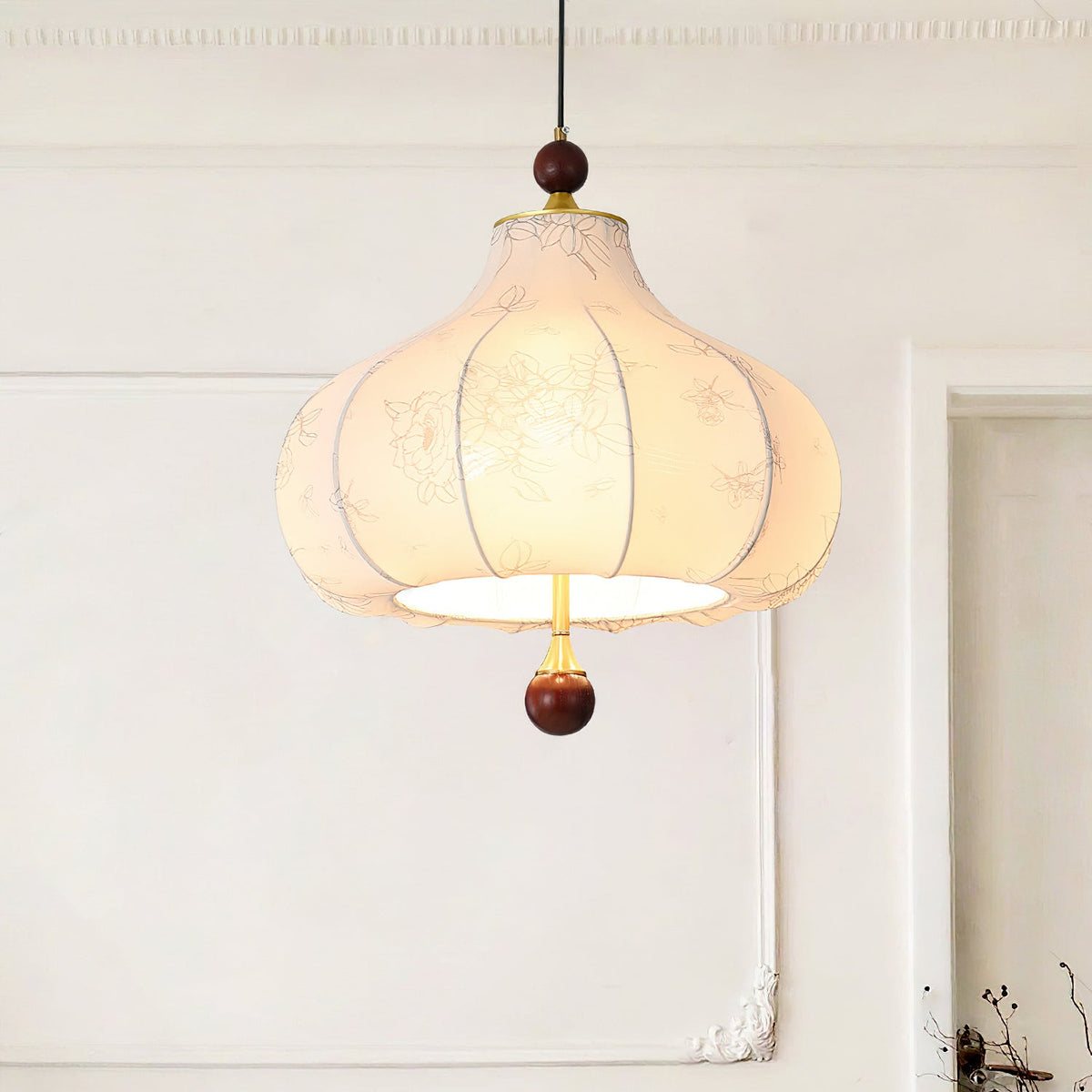Favian Vintage Wood Pendant Lamp