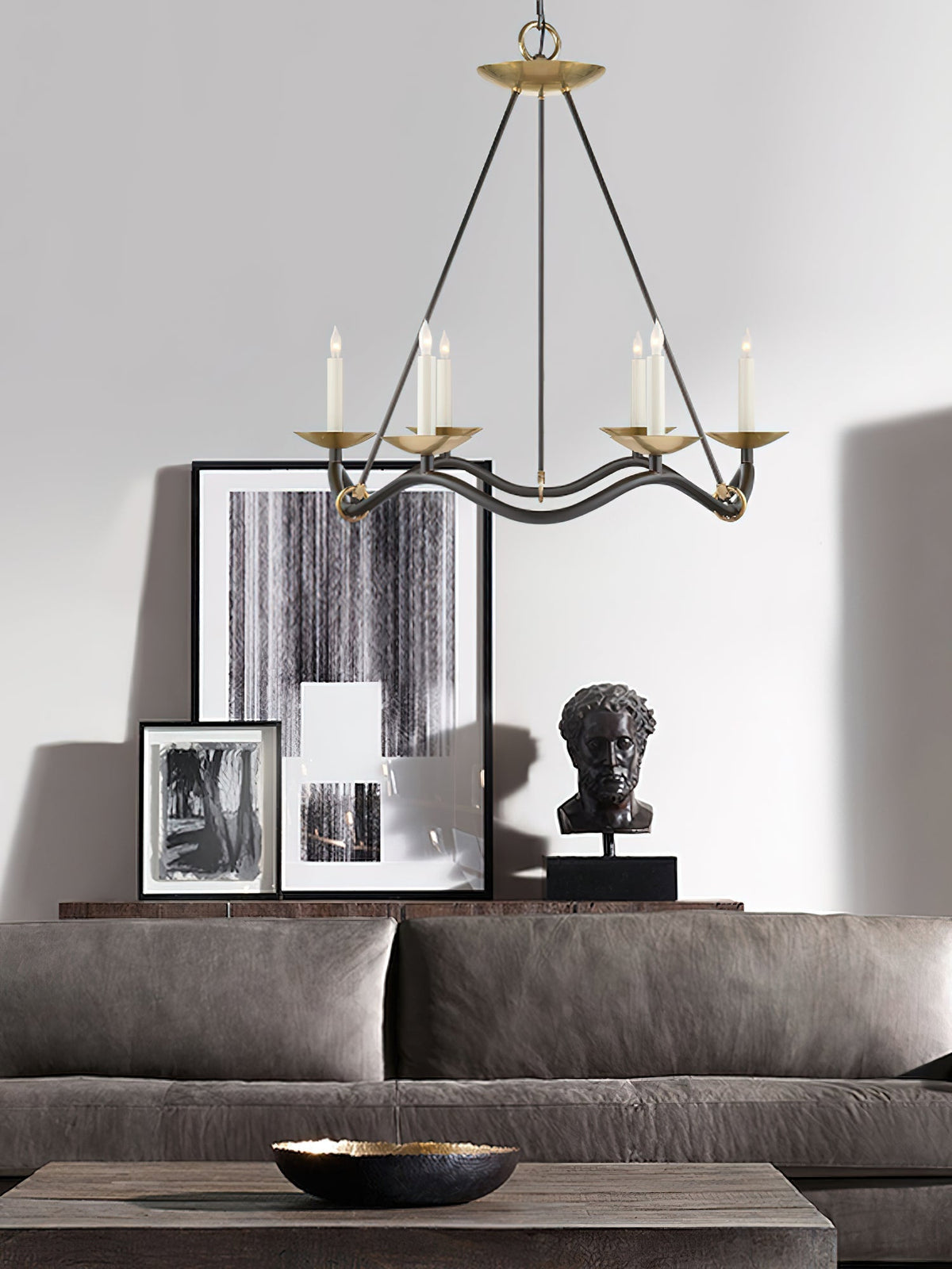 Evenor Elegance Vintage Brass Chandelier