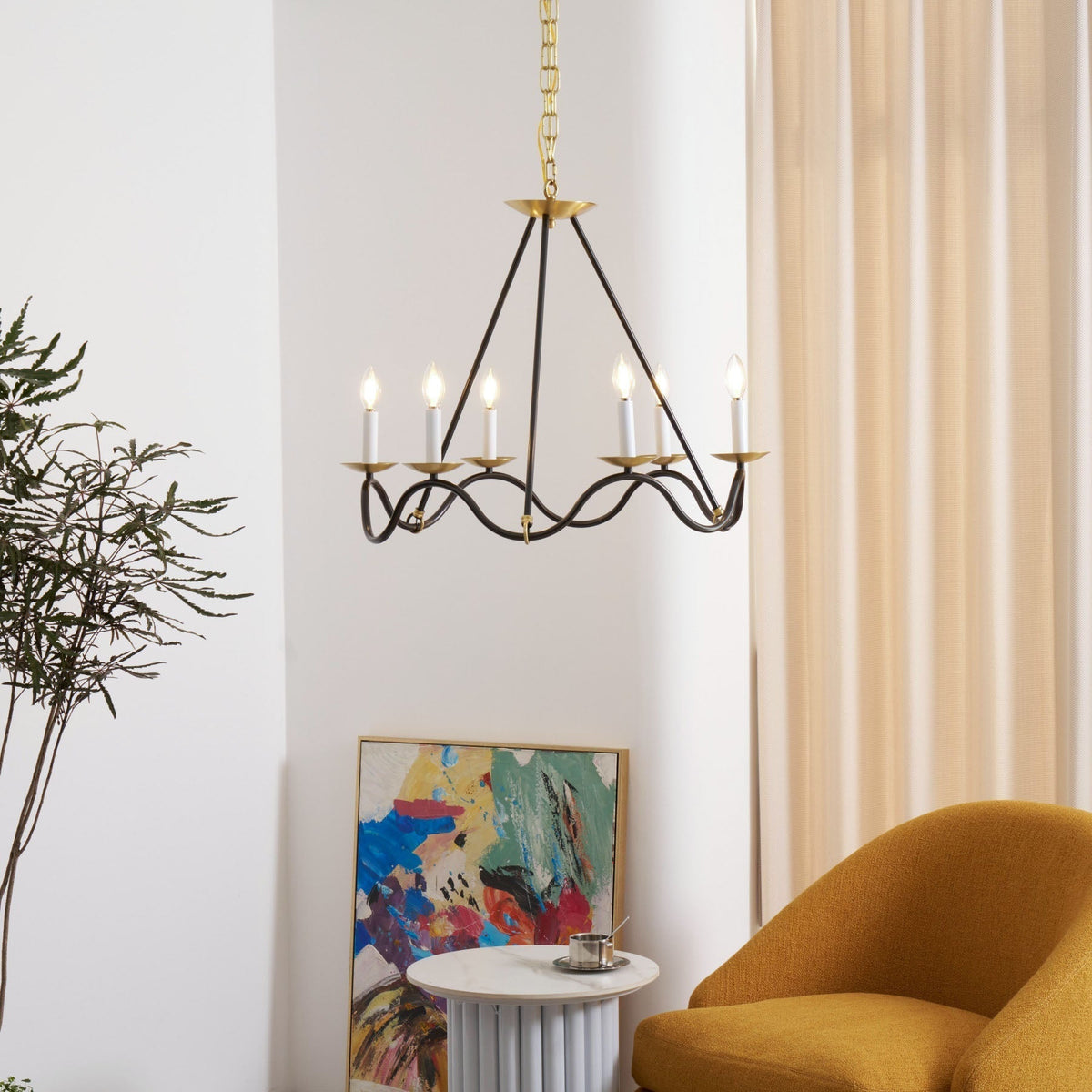 Evenor Elegance Vintage Brass Chandelier