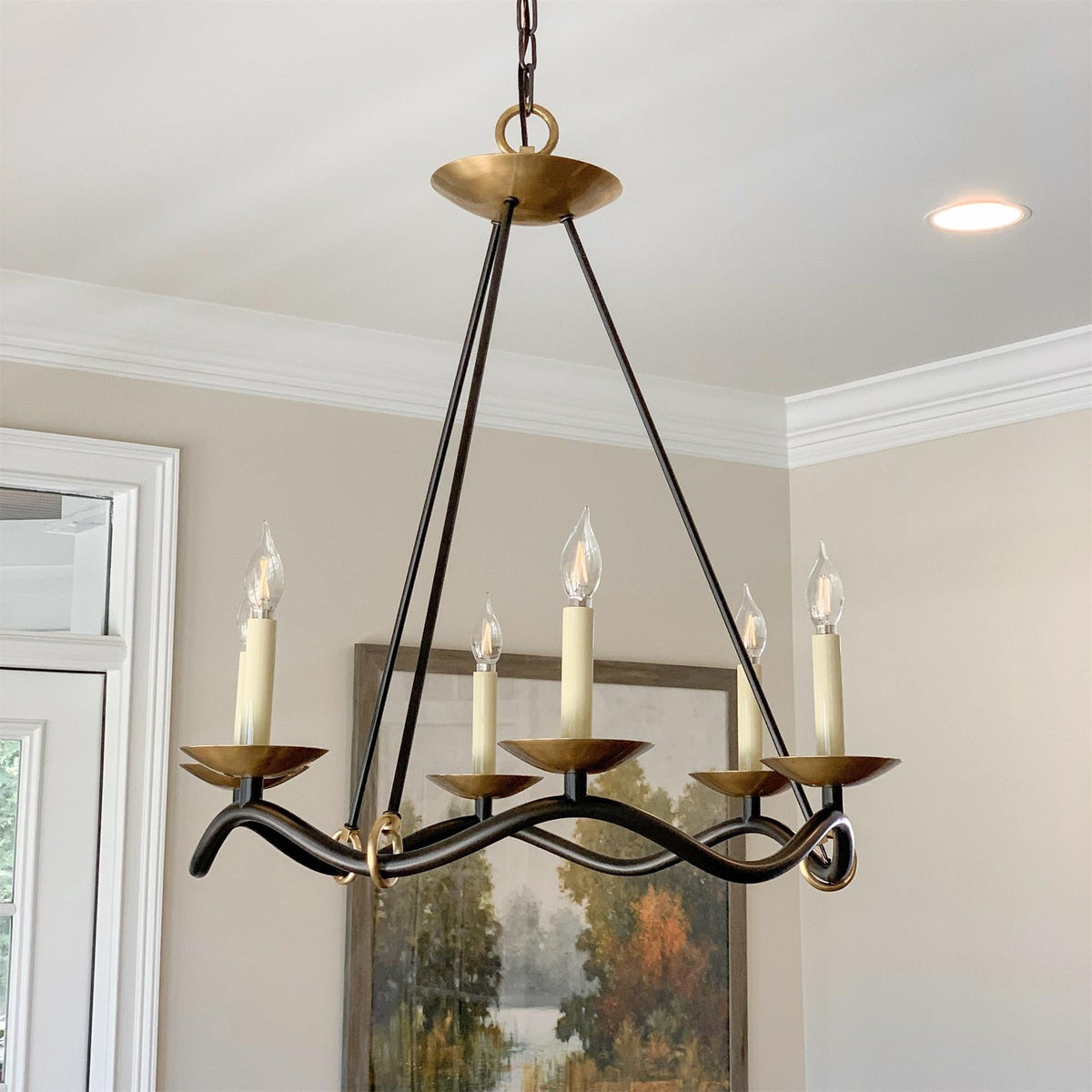 Evenor Elegance Vintage Brass Chandelier
