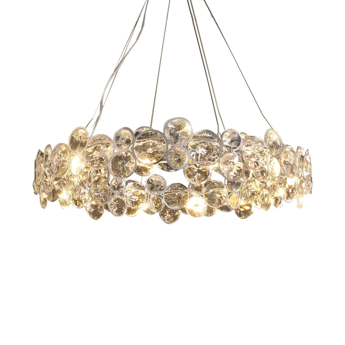 Cuthaiel Postmodern Luxury Round Chrome Crystal Chandelier