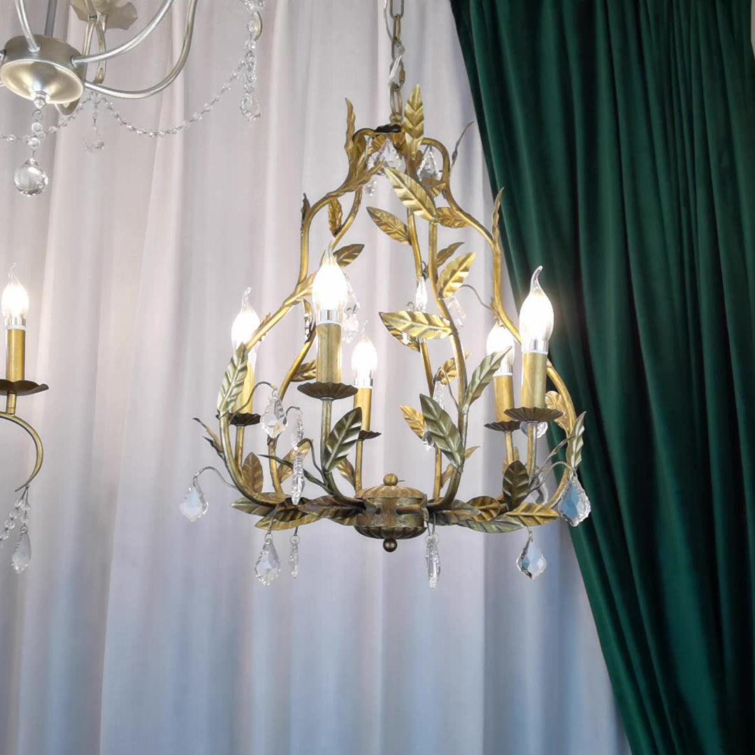 Sylvia Vintage Glass Chandelier