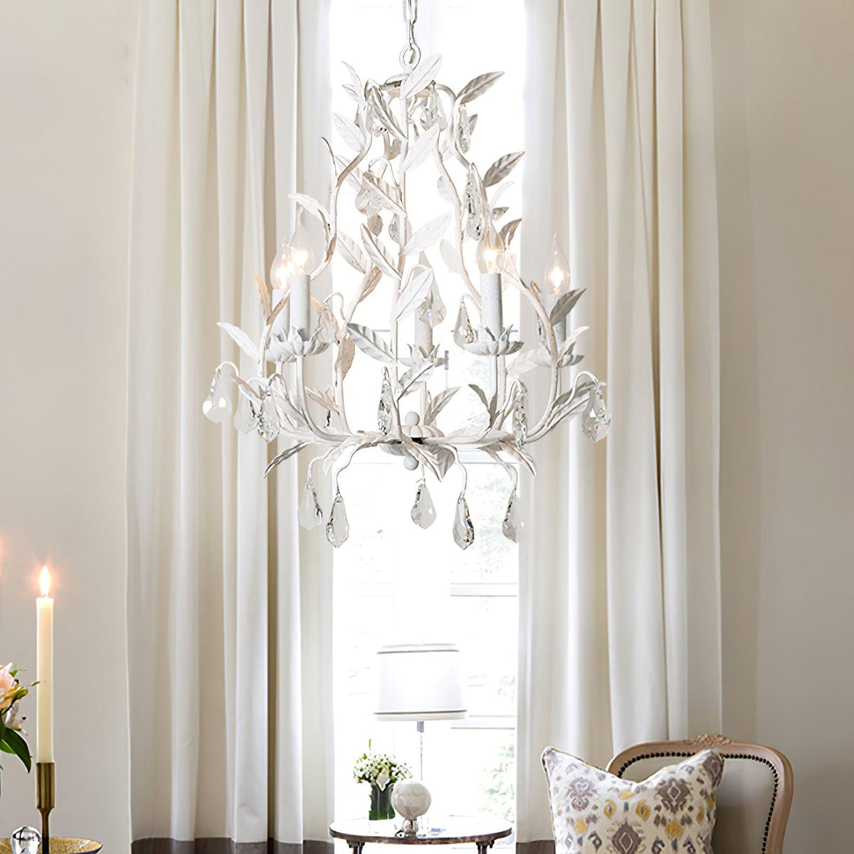 Sylvia Vintage Glass Chandelier