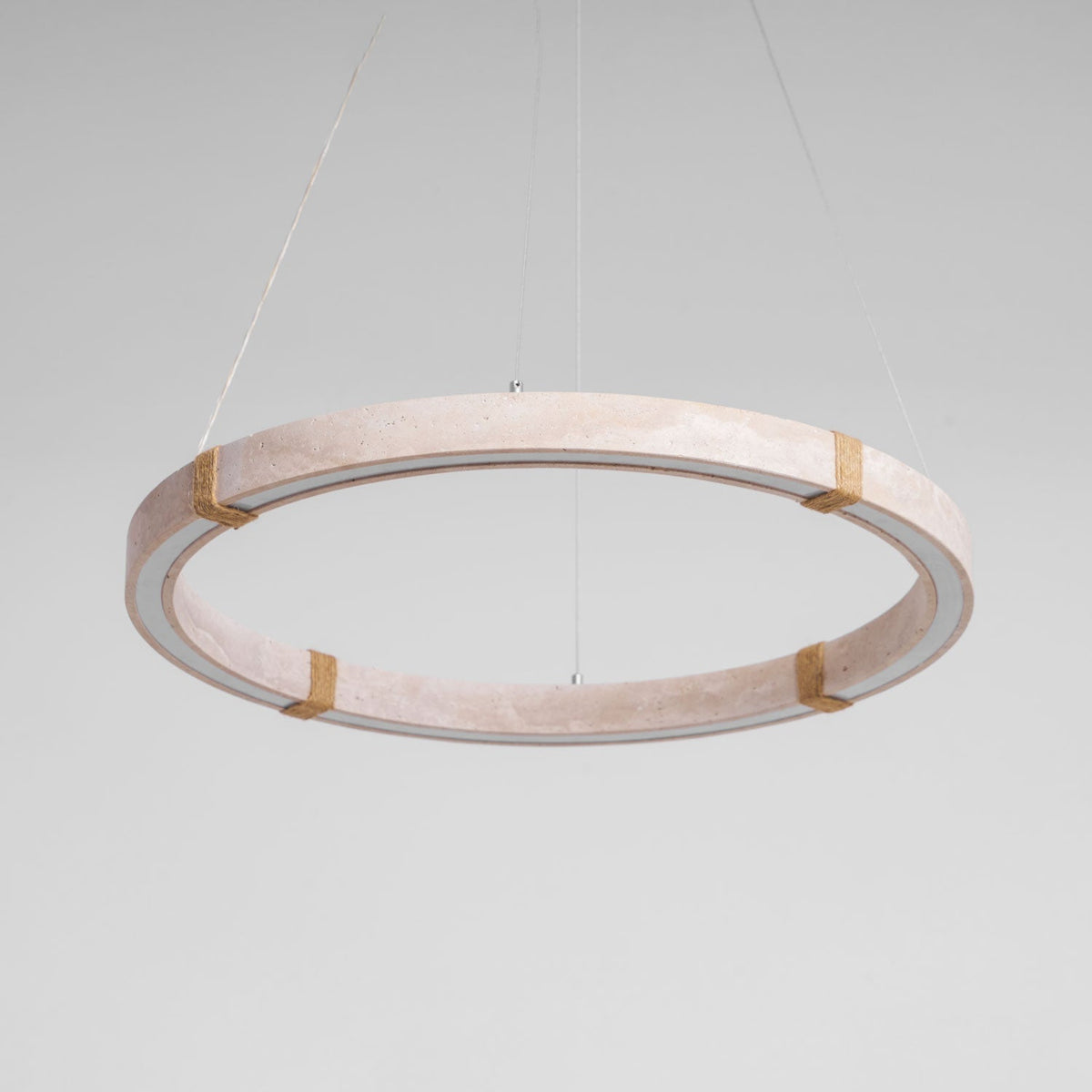 Evijo Circle Travertine Pendant Light