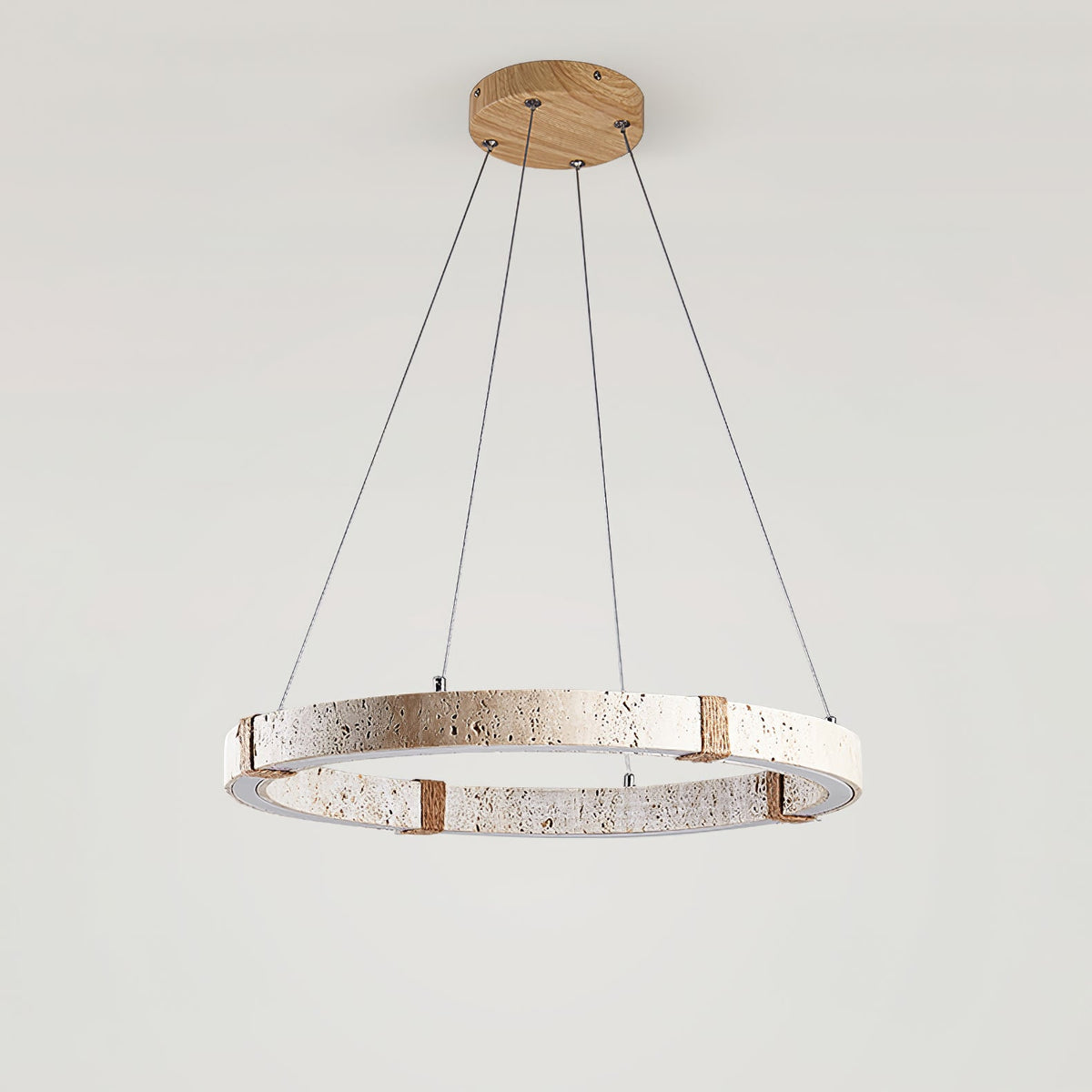 Evijo Circle Travertine Pendant Light