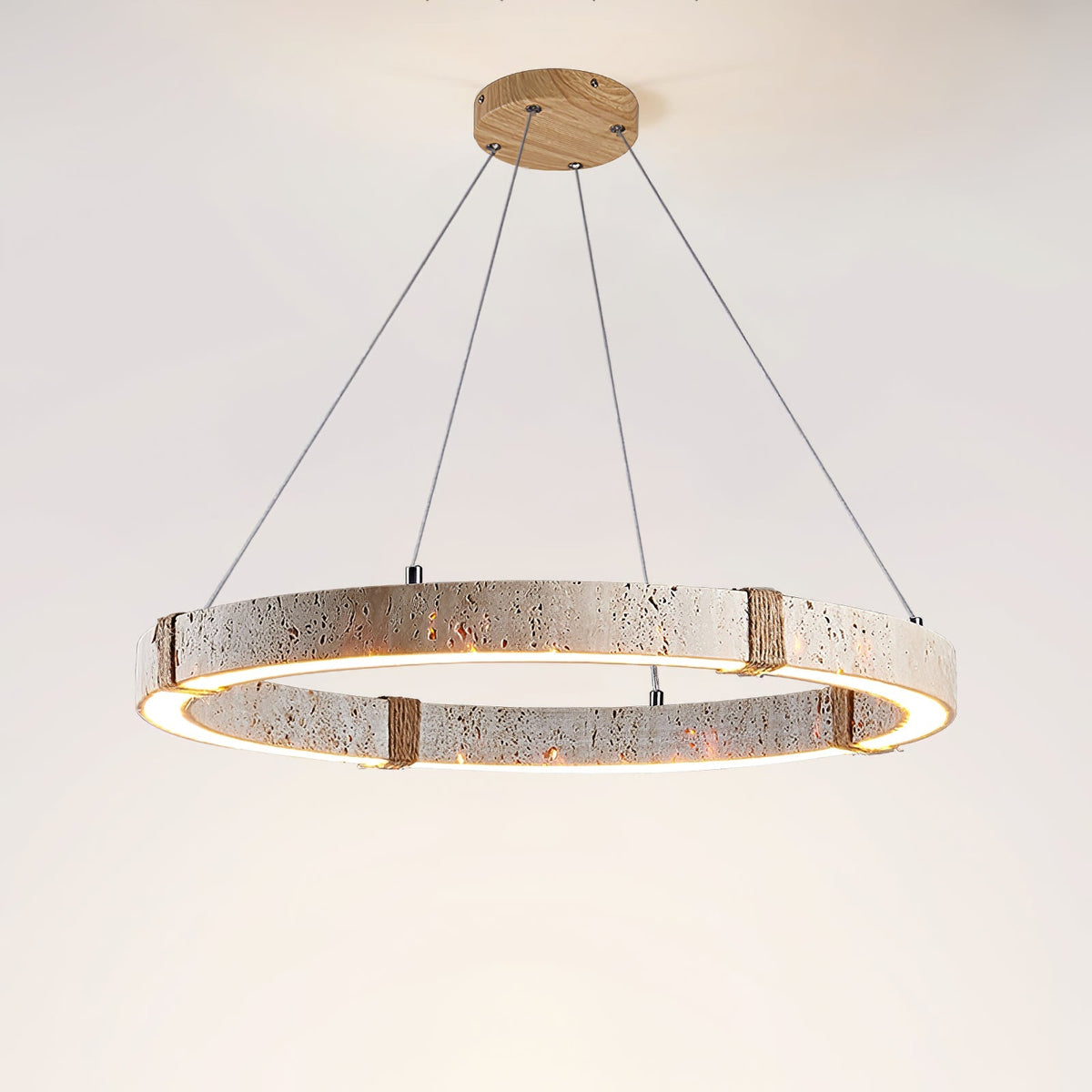 Evijo Circle Travertine Pendant Light