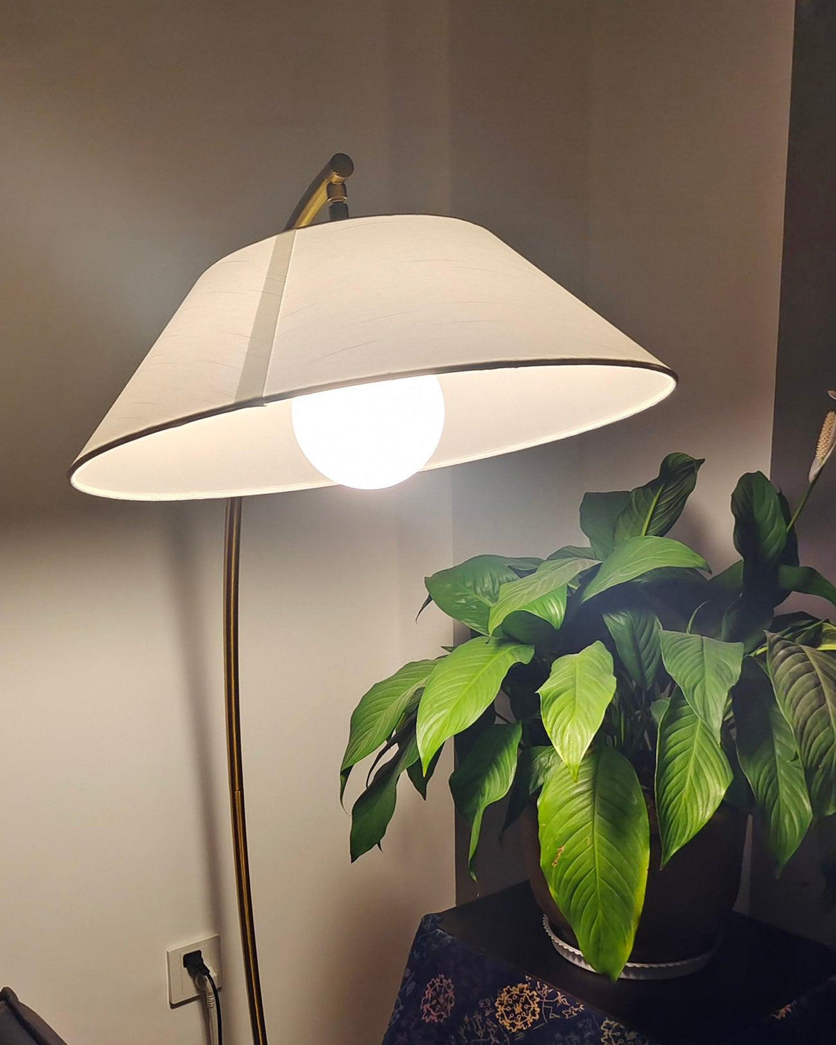 Veradin Steel Fabric Floor Lamp