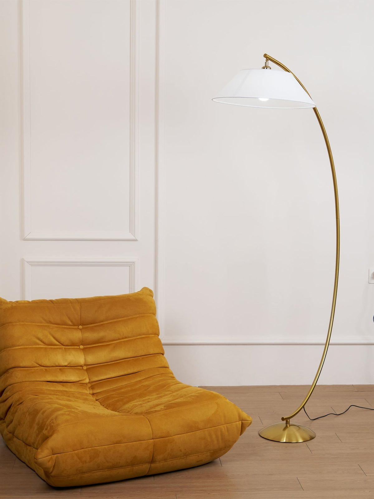 Veradin Steel Fabric Floor Lamp