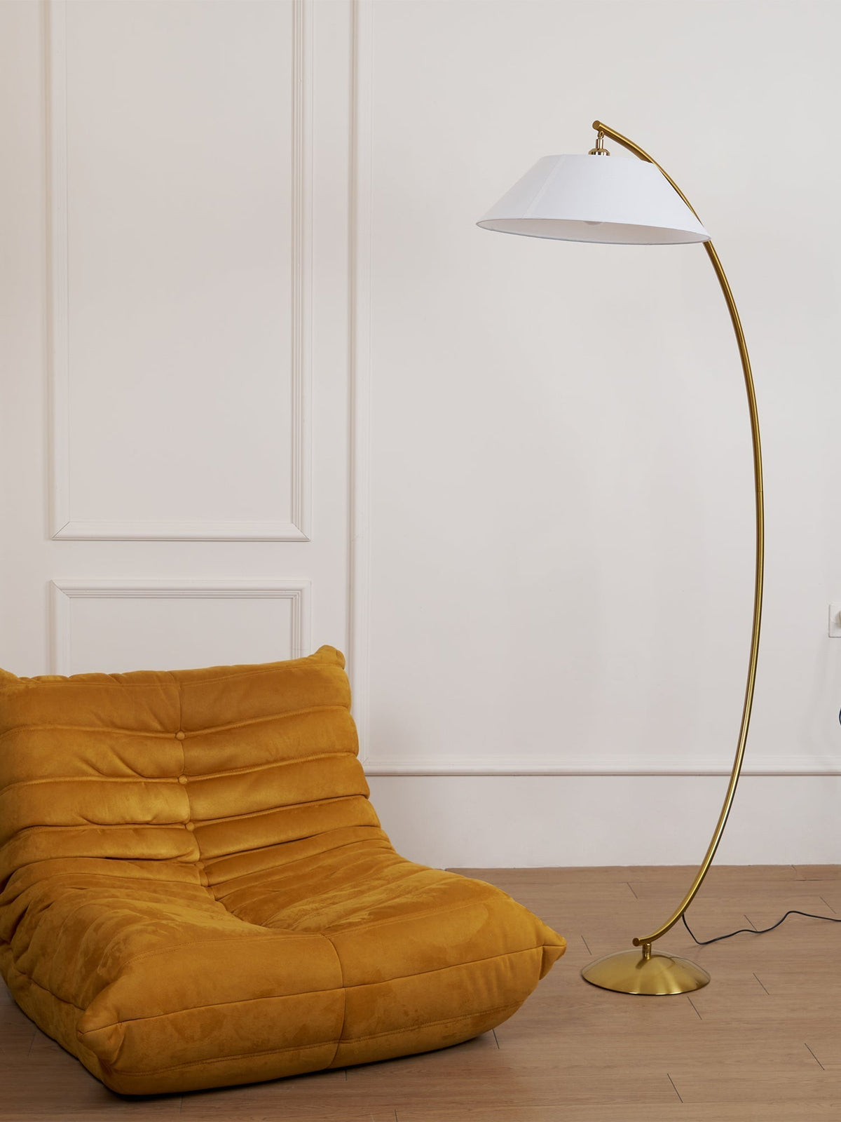 Veradin Steel Fabric Floor Lamp