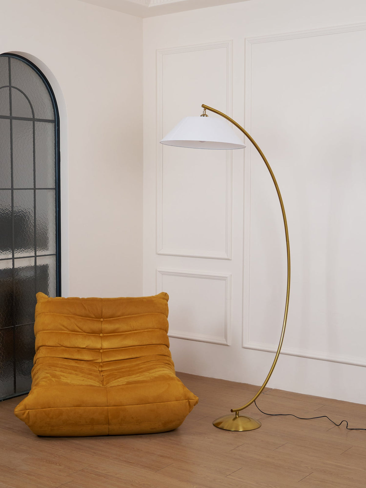 Veradin Steel Fabric Floor Lamp