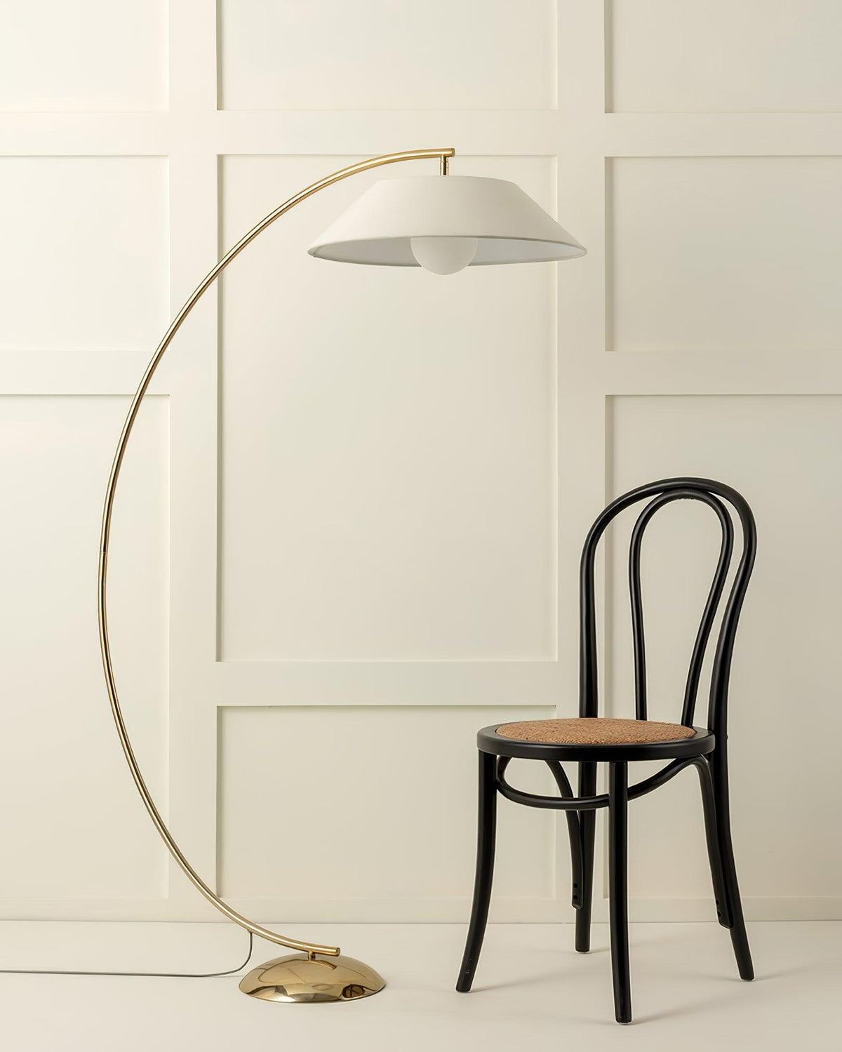 Veradin Steel Fabric Floor Lamp