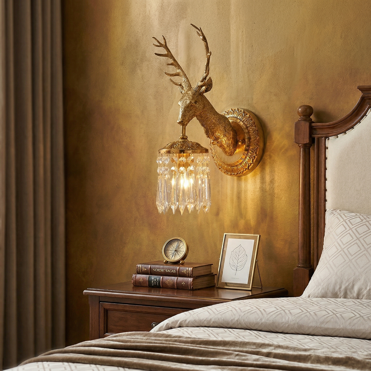 Voya Antler Crystal Indoor Wall Light