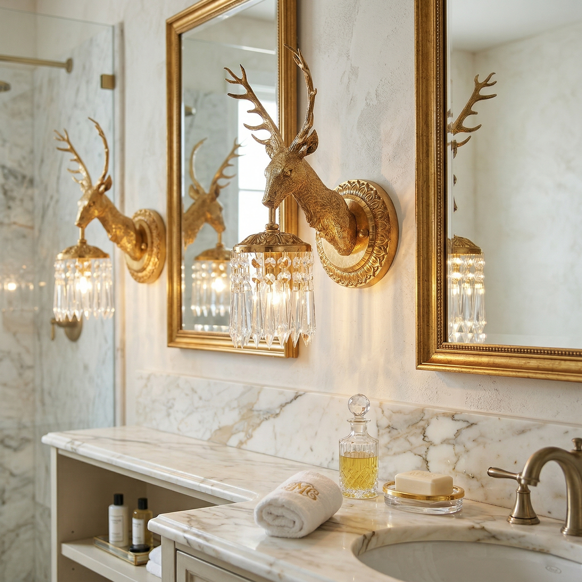 Voya Antler Crystal Indoor Wall Light
