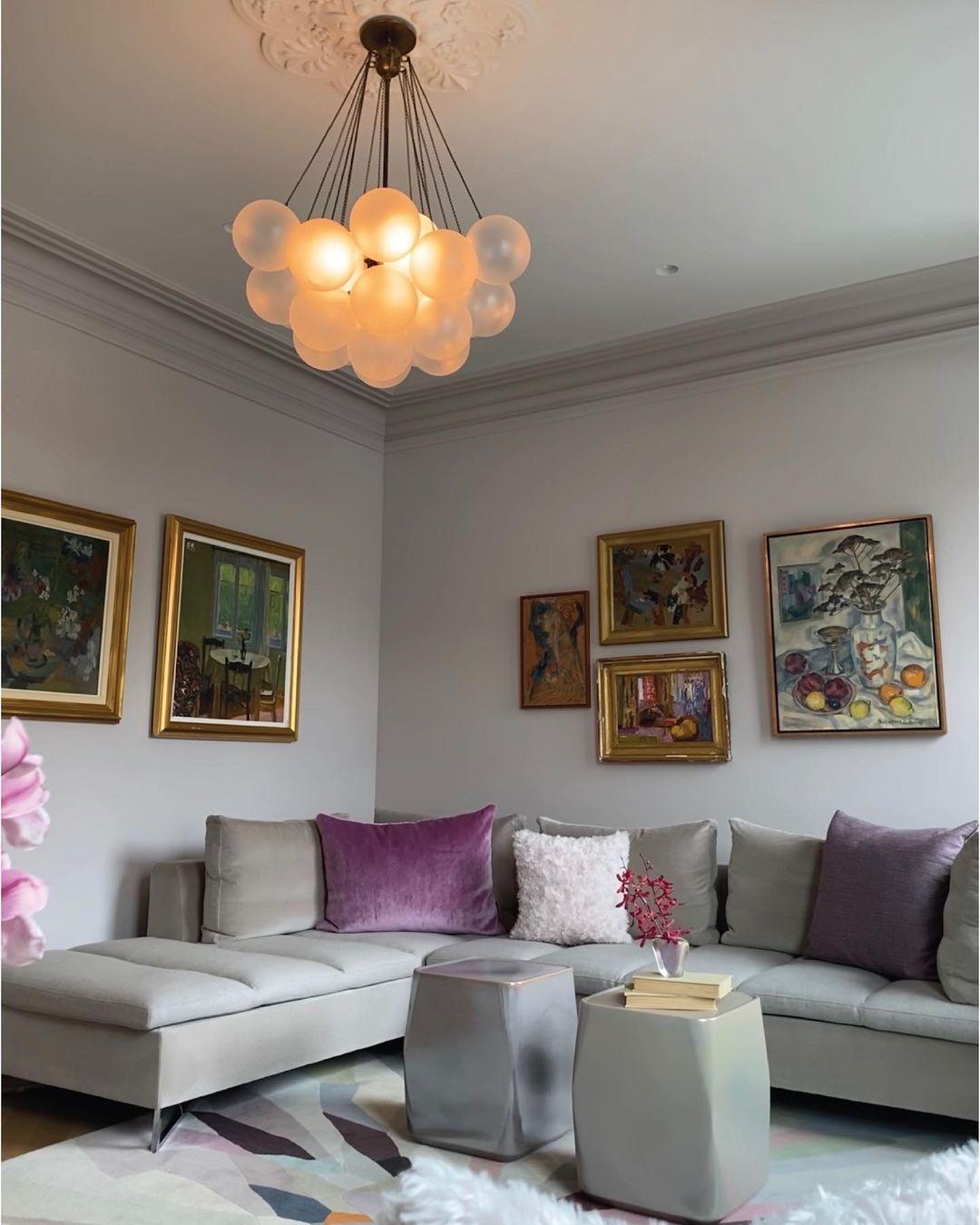 Eiririra Chandelier Bubble Frosted Glass