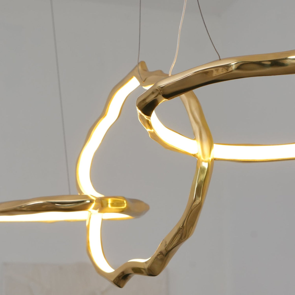 Aballs Cloud Rings Series Brass Chandelier