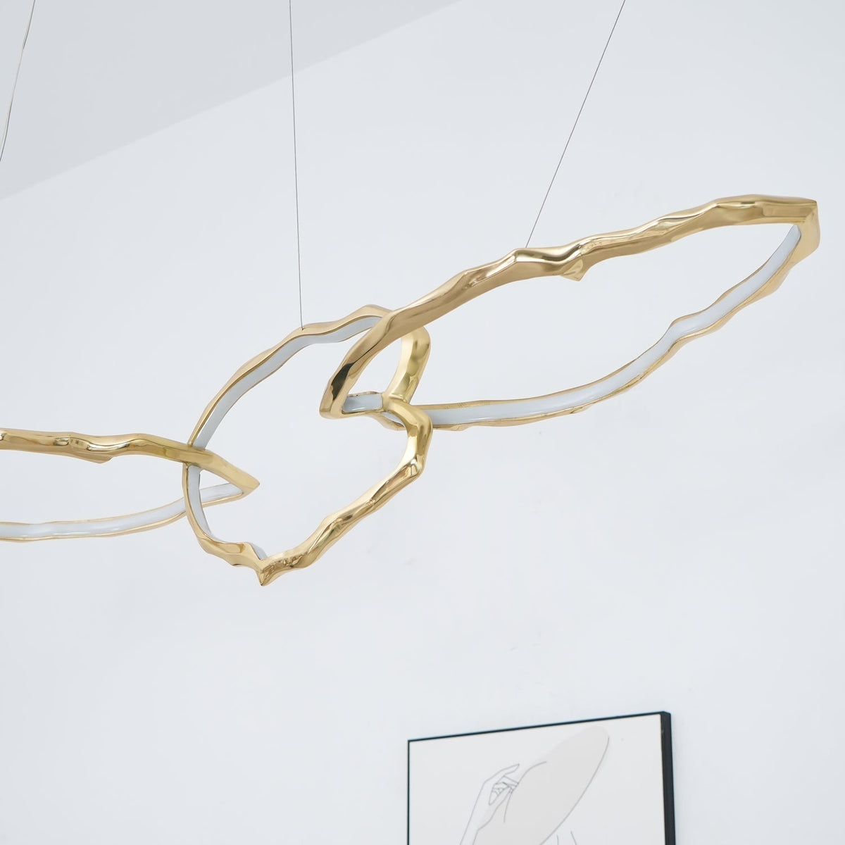 Aballs Cloud Rings Series Brass Chandelier