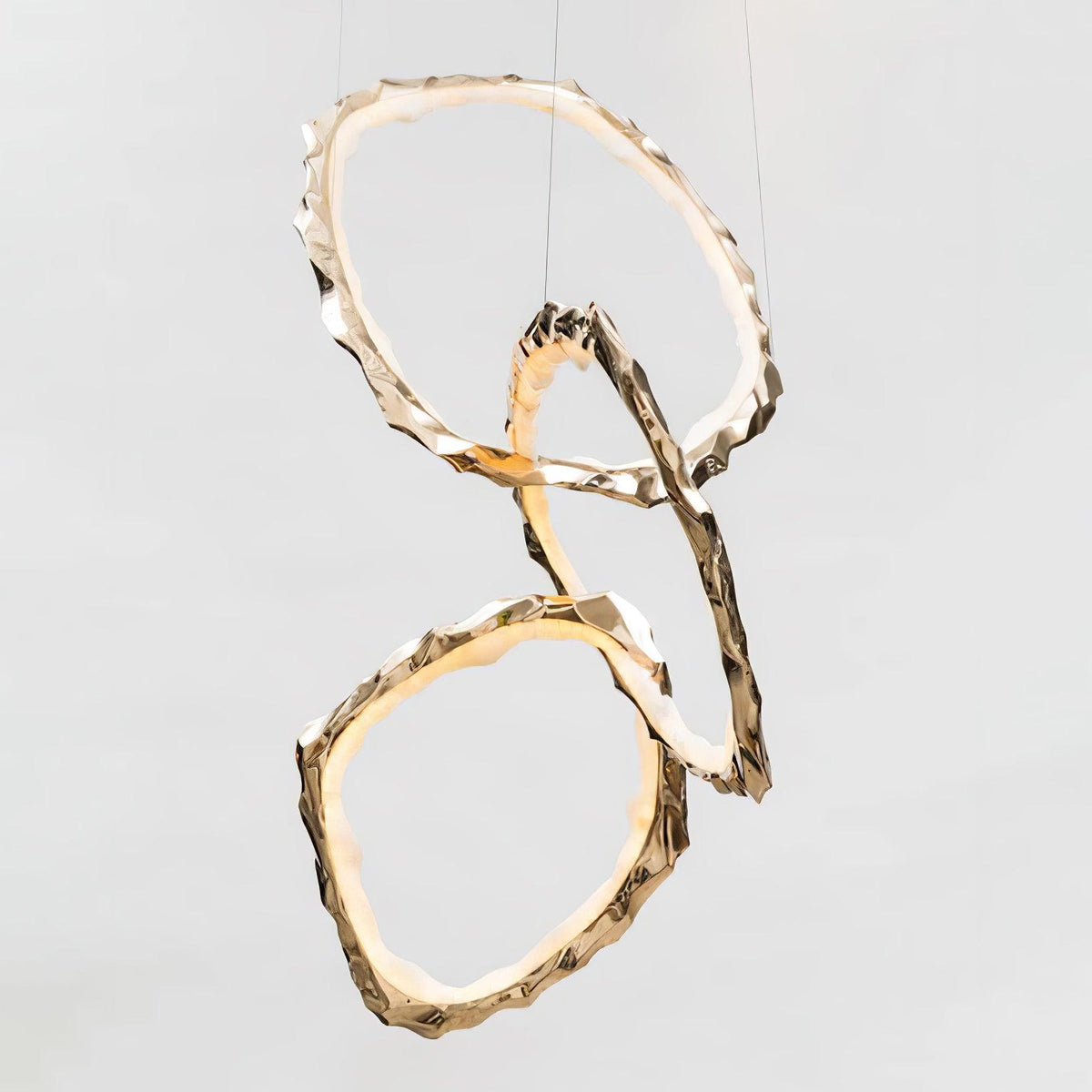 Aballs Cloud Rings Series Brass Chandelier