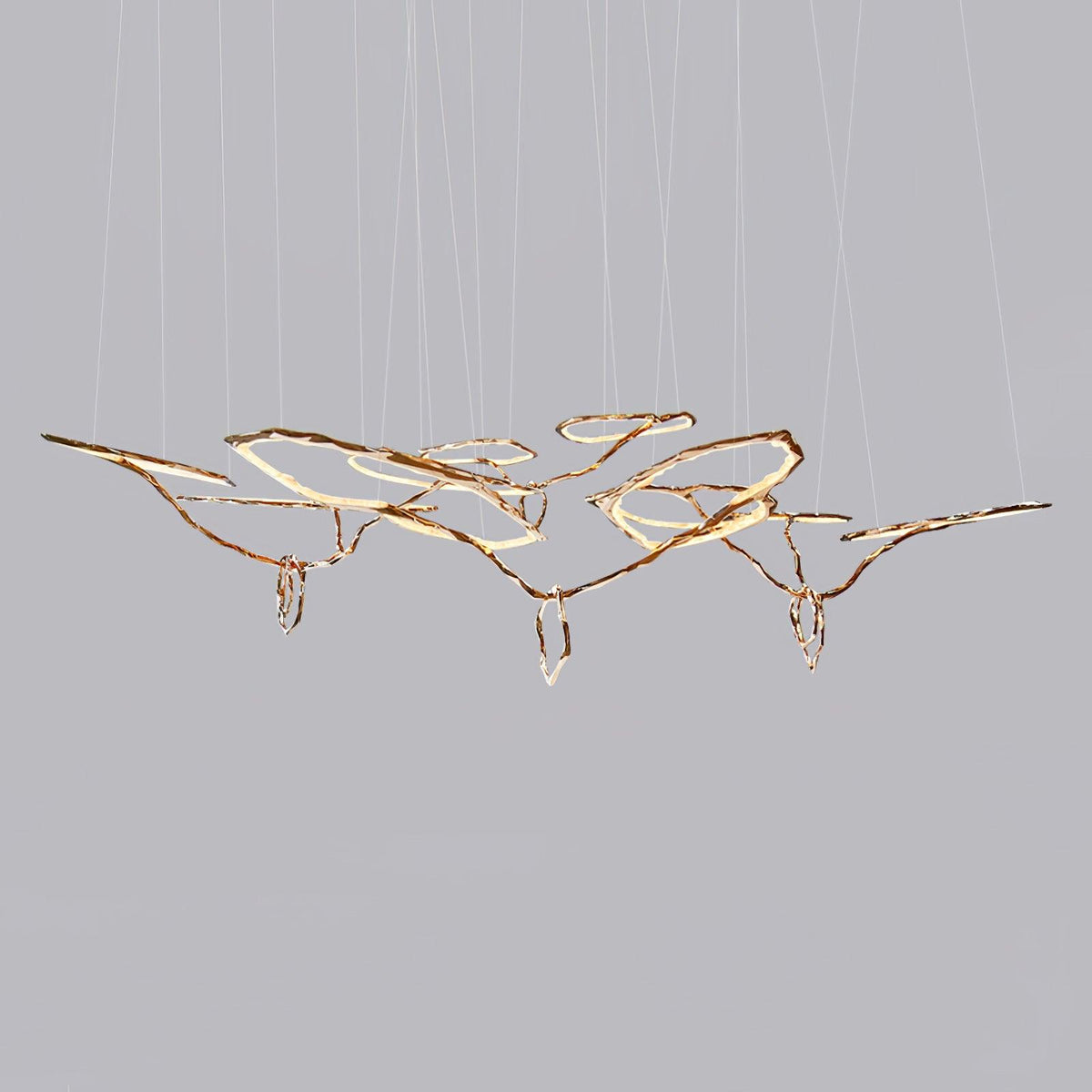 Aballs Cloud Rings Series Brass Chandelier