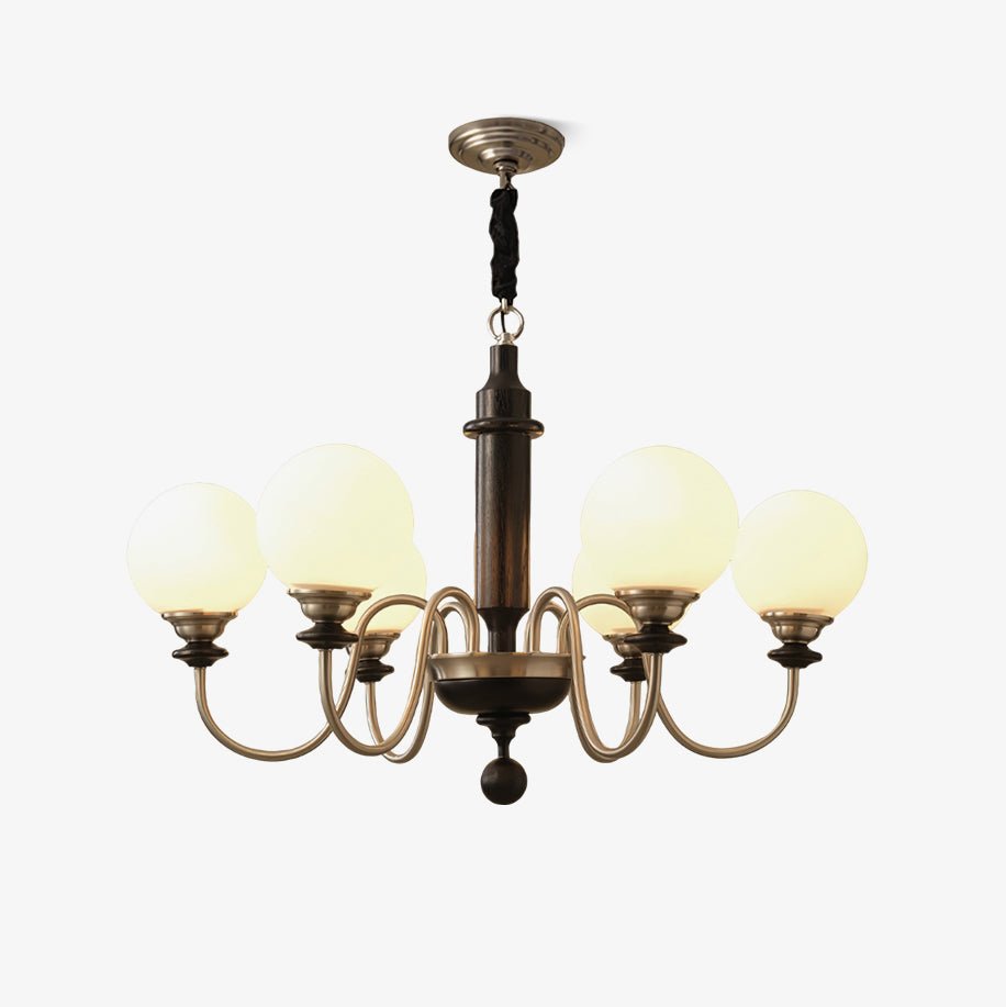 Celoira Vintage Brass Glass Chandelier