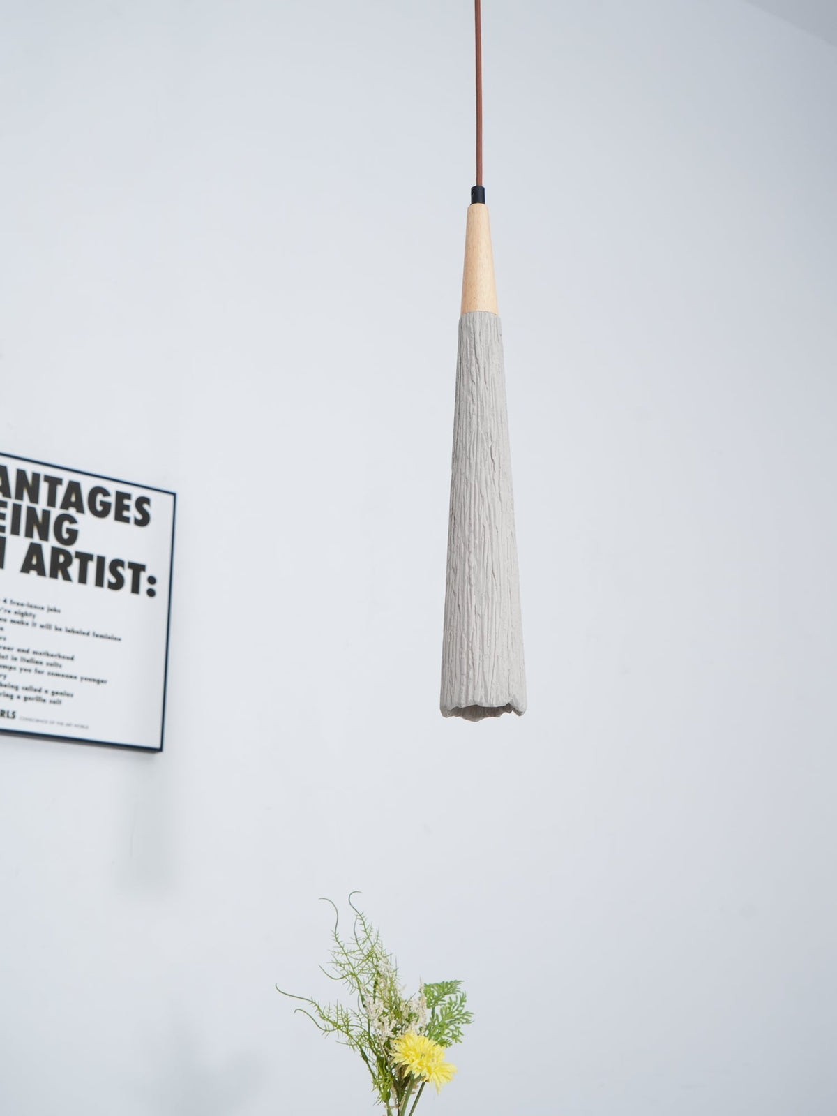 Lirixon Pendant Lamp Concrete Pleated