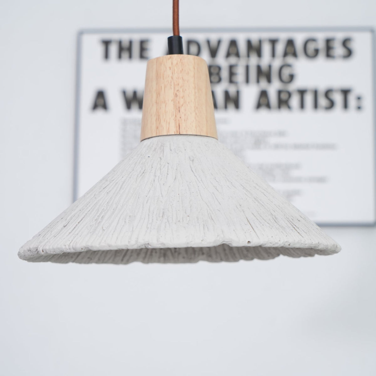 Lirixon Pendant Lamp Concrete Pleated