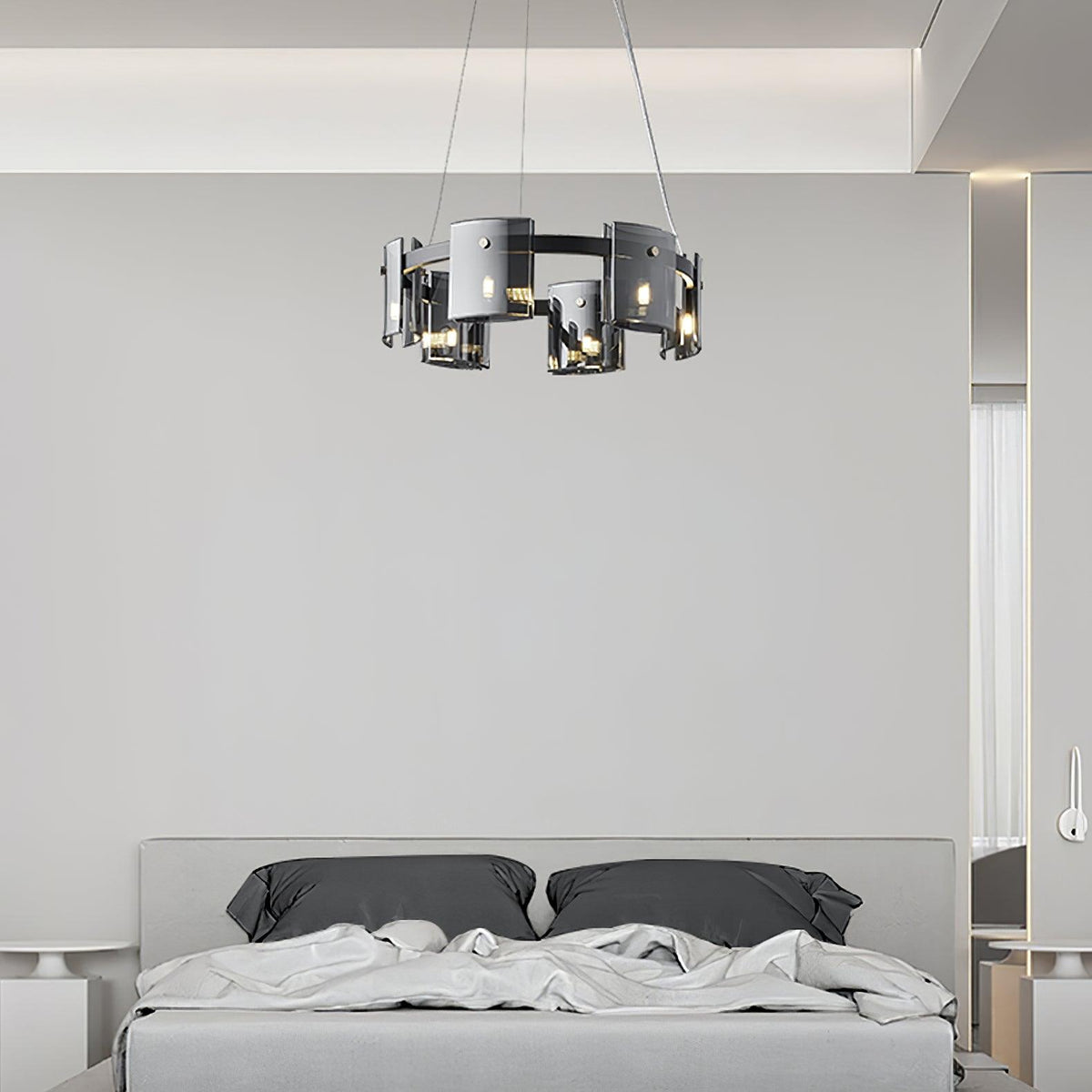 Tarlan Chandelier Circular Glass Iron Arms