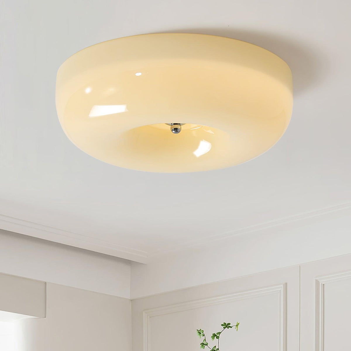 Ziola Swirl Glass Flush Mount Ceiling Light