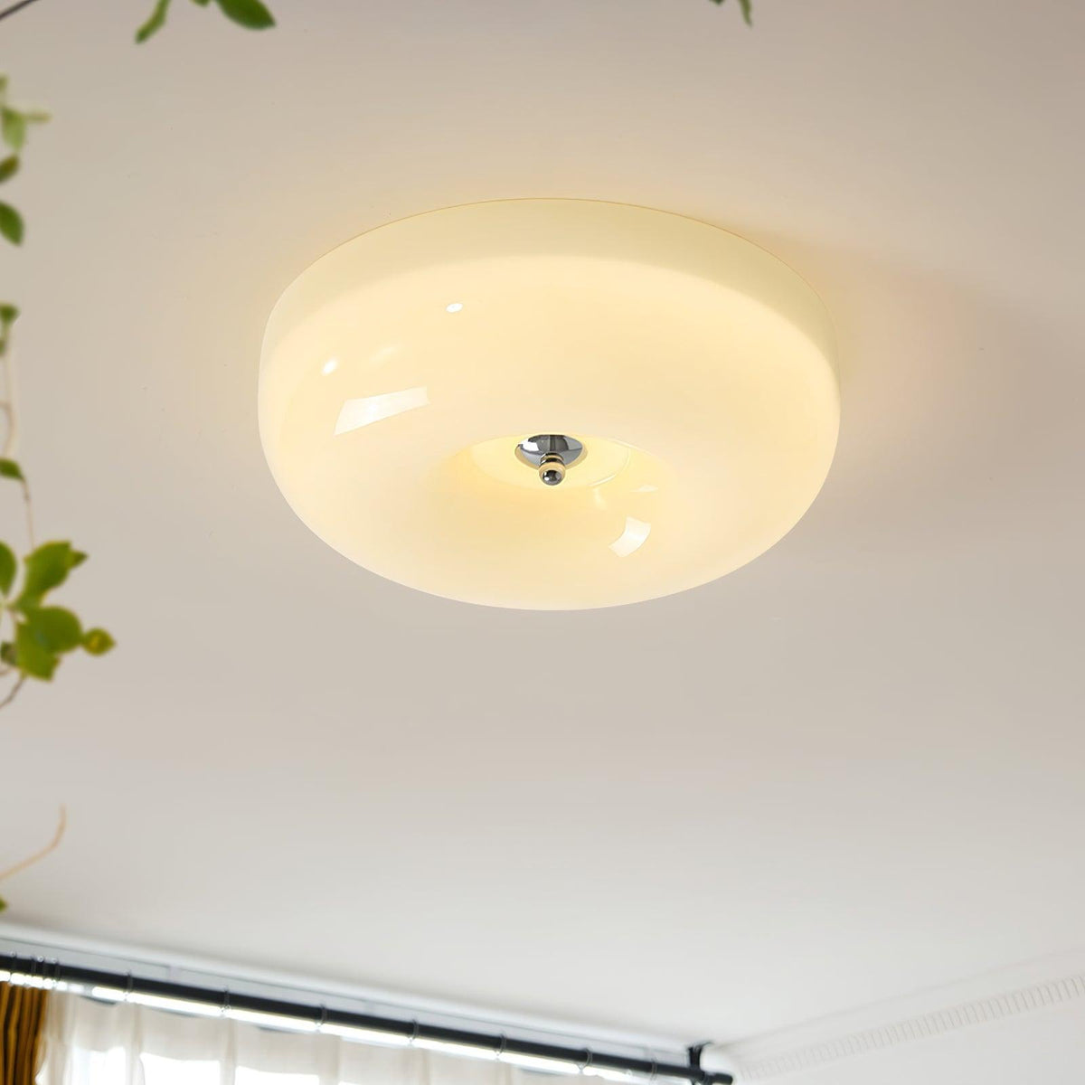 Ziola Swirl Glass Flush Mount Ceiling Light