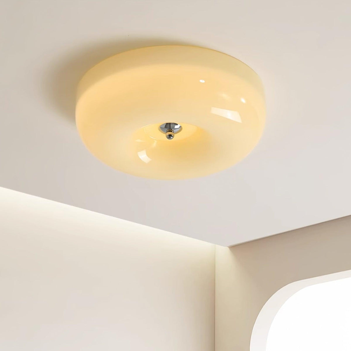 Ziola Swirl Glass Flush Mount Ceiling Light