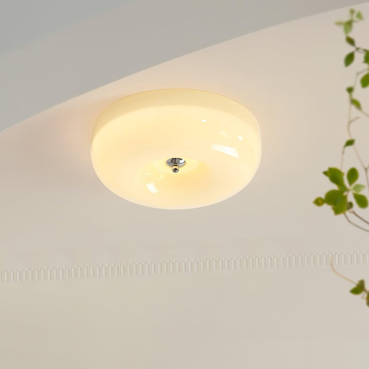 Ziola Swirl Glass Flush Mount Ceiling Light
