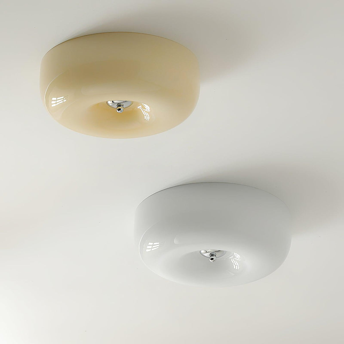 Ziola Swirl Glass Flush Mount Ceiling Light