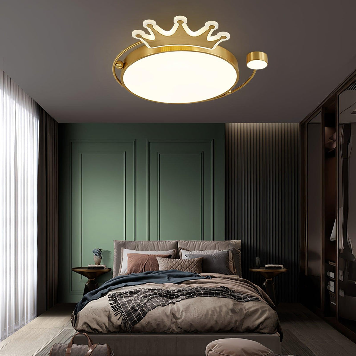 Aloror Classic Art Crown Ceiling Light