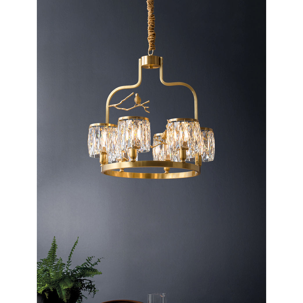 Bunoa Crystal Bird Chandelier