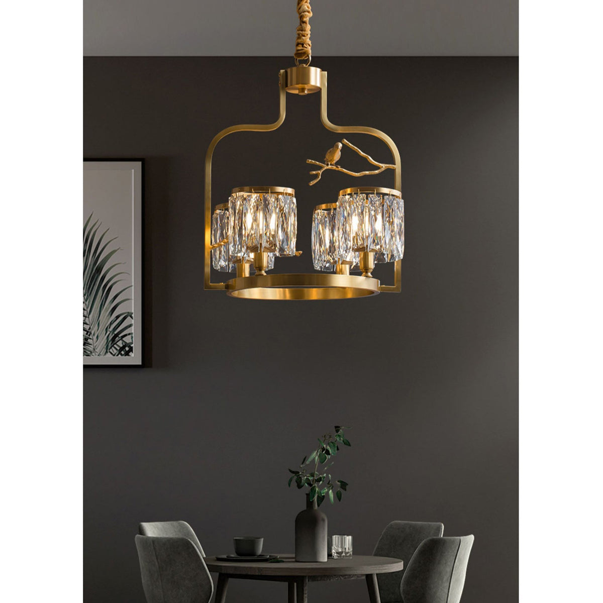 Bunoa Crystal Bird Chandelier