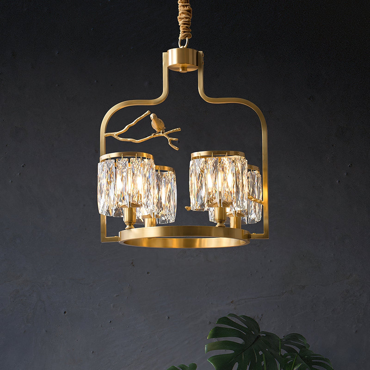 Bunoa Crystal Bird Chandelier