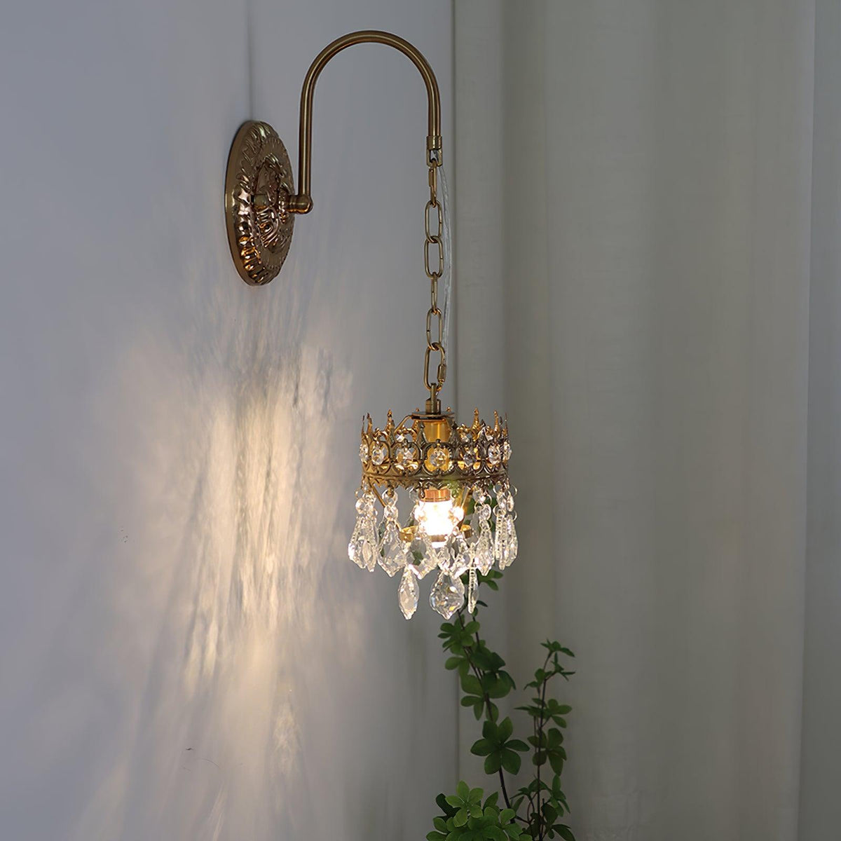 Ivmarila Nordic Art Crown Crystal Sconce Wall lamp