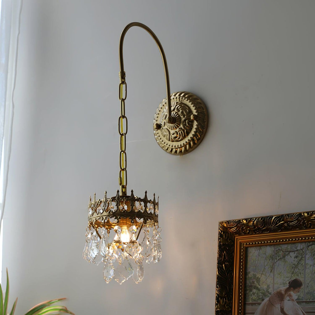 Ivmarila Nordic Art Crown Crystal Sconce Wall lamp